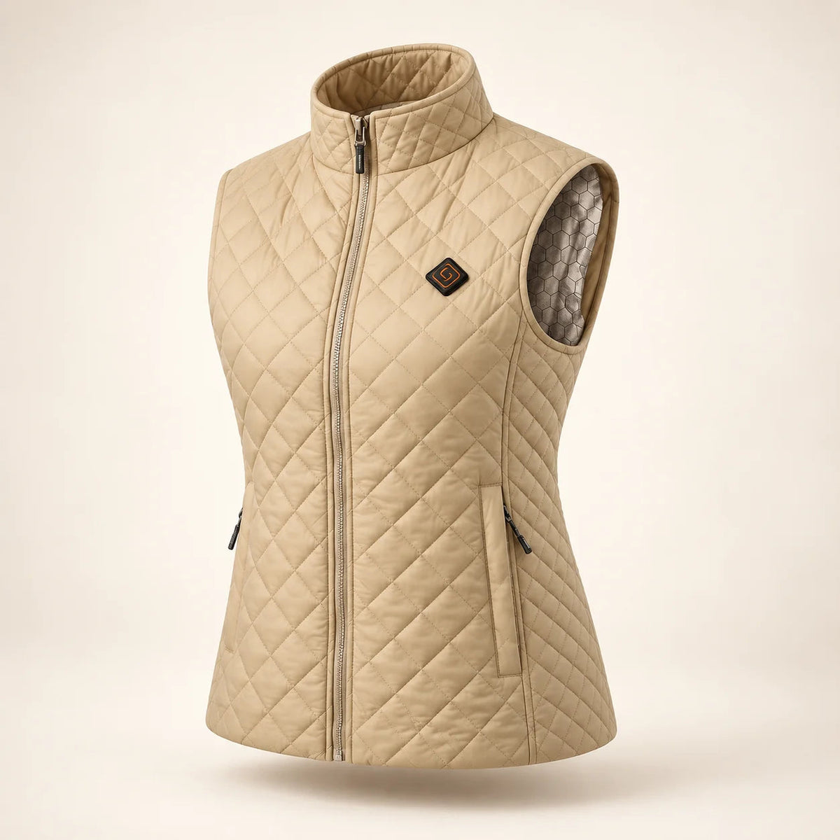 PyreFit Librato – Beheizbare Damenweste – Beige