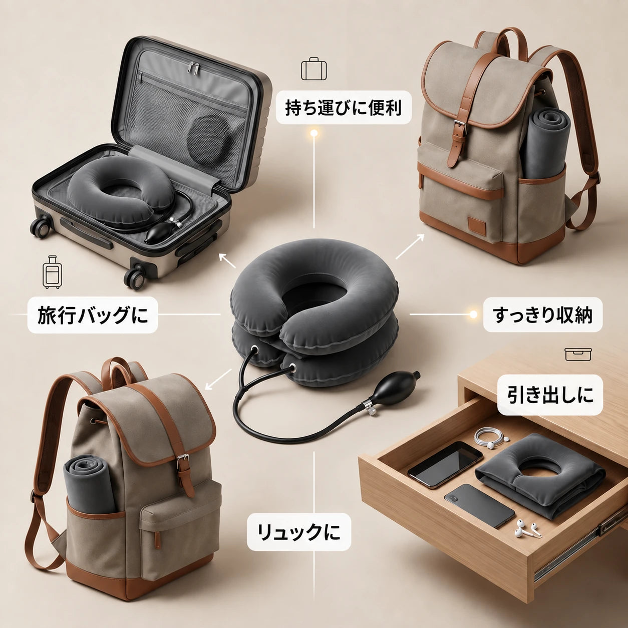 どこへでも手軽に持ち運べる