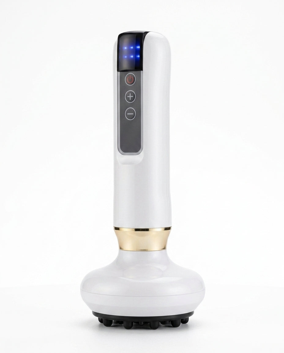 温熱機能付きカッピング器｜正面から見た白色モデル