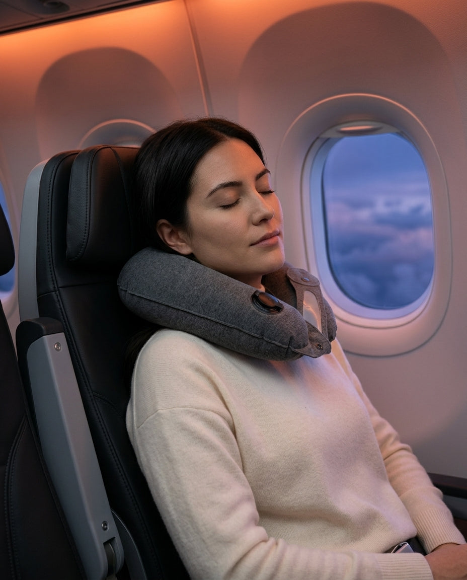 飛行機・車用ネックピロー｜膨らませて使える、旅行時にかさばりにくい設計、商品画像2
