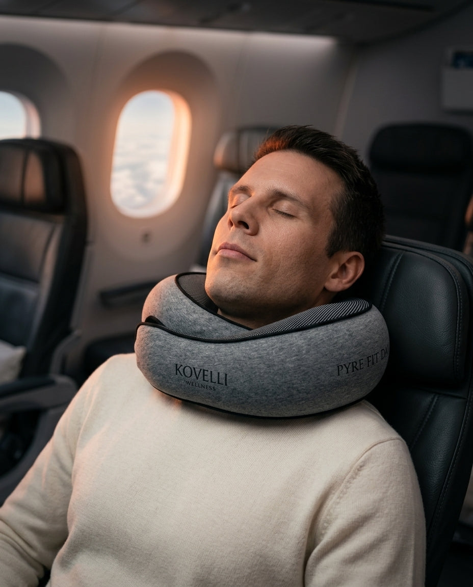 旅行用メモリーフォームネックピロー – 飛行機や電車で使えるクリップ付き折りたたみ式、商品画像2