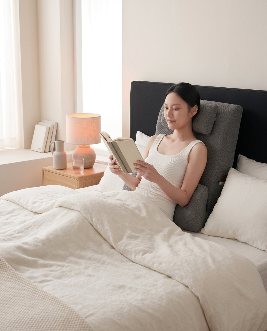 取り外し可能なヘッドレスト付きウェッジクッション｜ベッドで上体を起こして読書、商品画像2