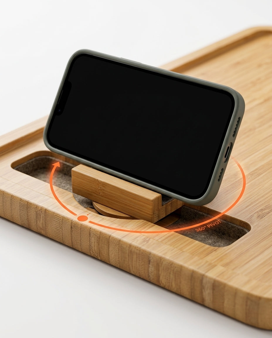 回転式スマホホルダー付きソファ用アームレストテーブル – ソファでハンズフリー、商品画像5