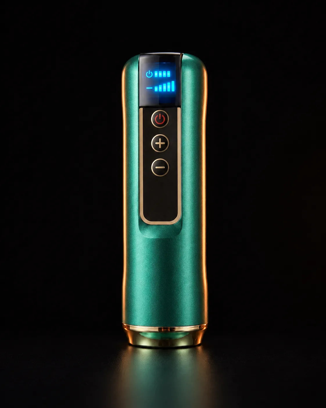 温熱機能とハンドル付きカッピング機器 – ディスプレイと長いハンドルの正面