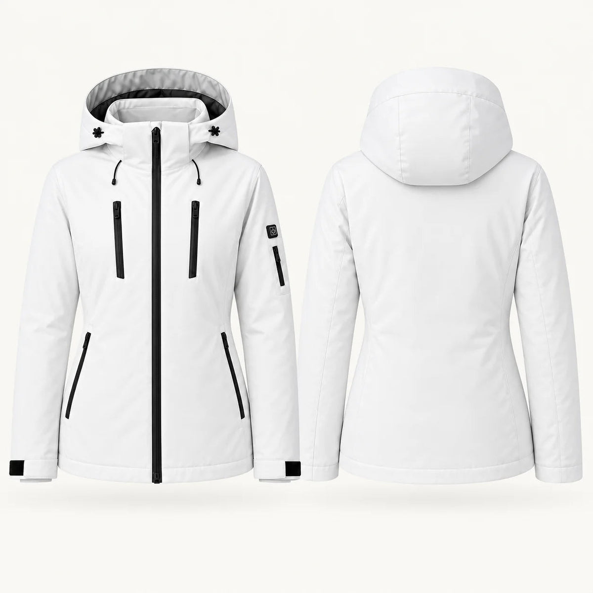 PyreFit Glacio – Beheizbarer Damenparka – Weiß