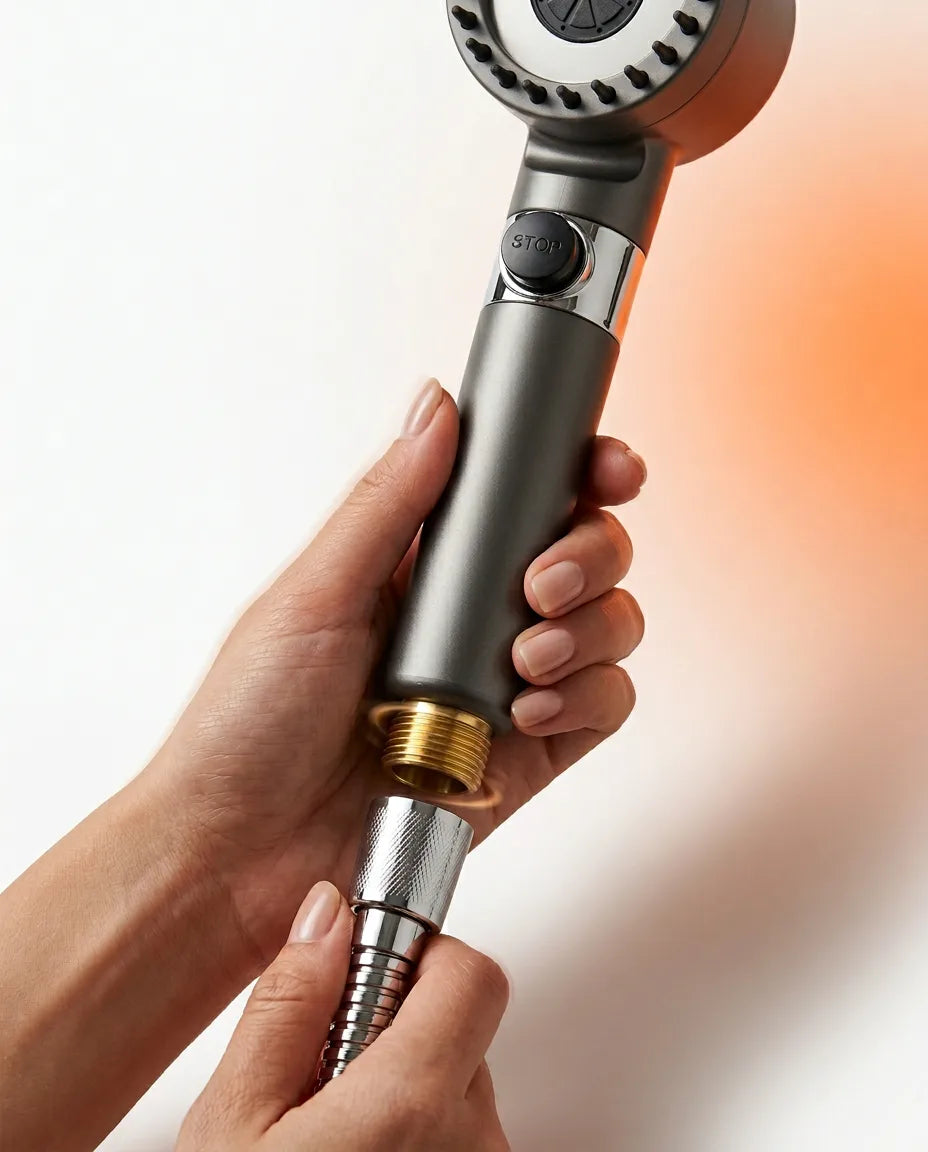 硬水向けフィルター付きシャワーヘッド—高水圧、工具不要で取り付け、商品画像10