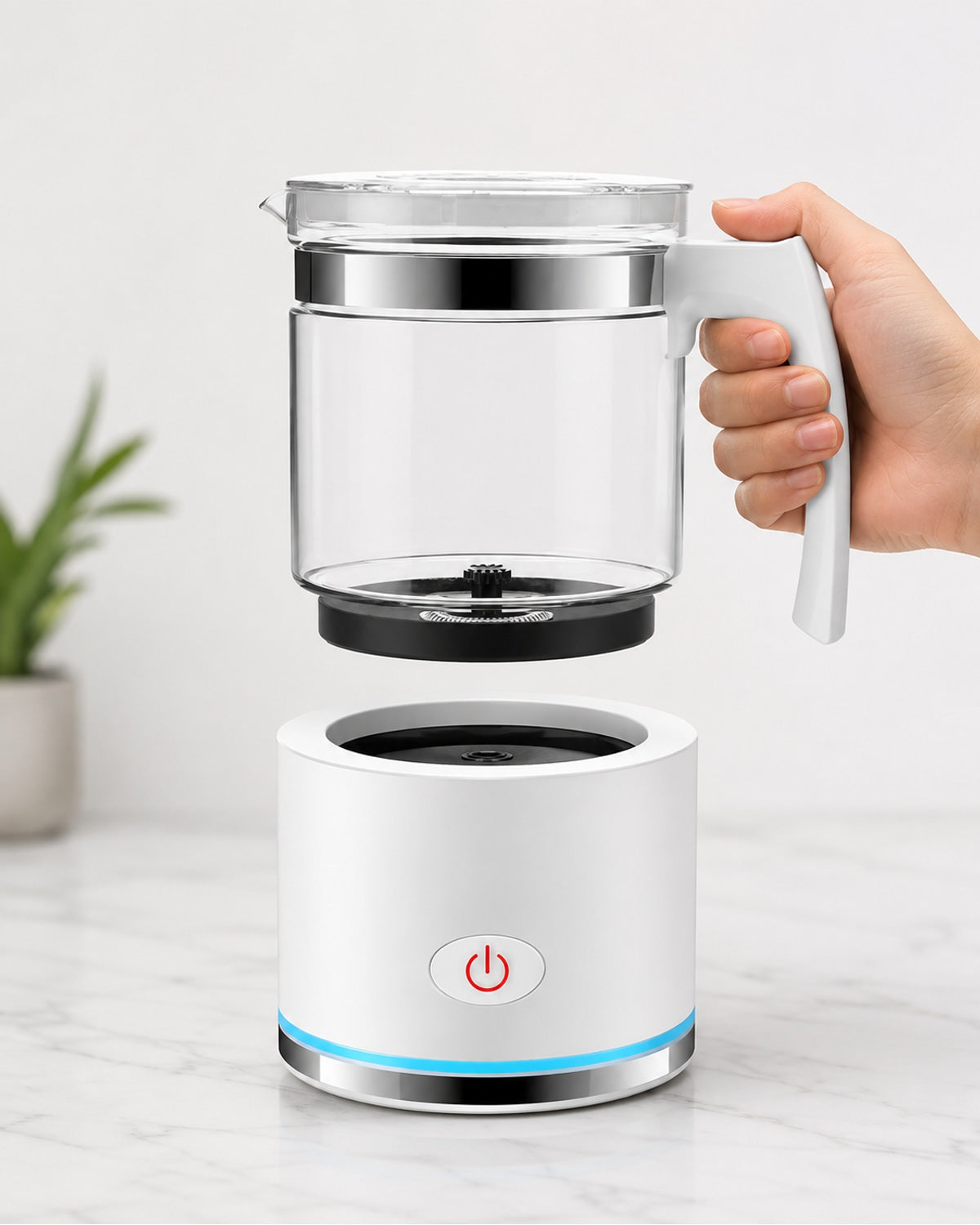ガラス容器とベース付きミルクフォーマー、商品画像3