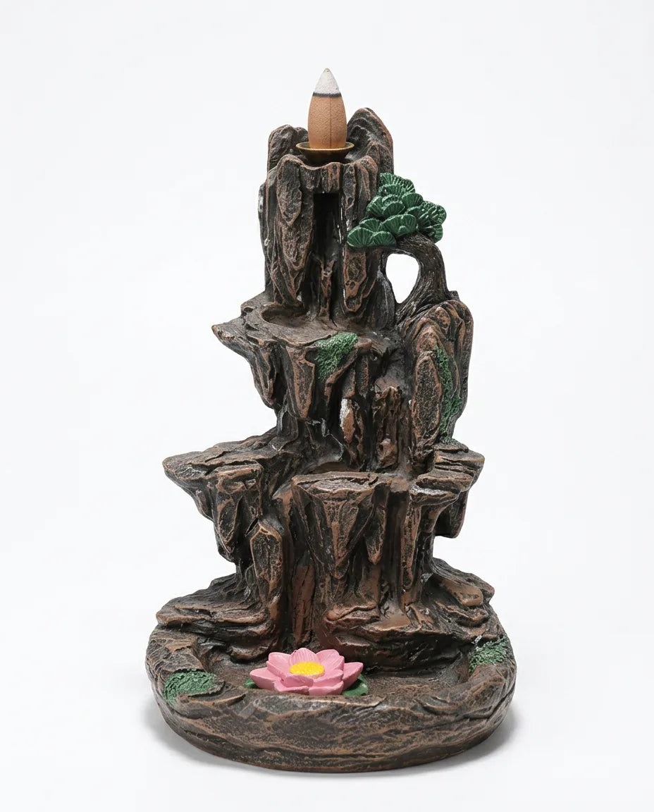 山のデザインのお香立て – 灰を受け止める落ち着いた儀式のための一品、商品画像1