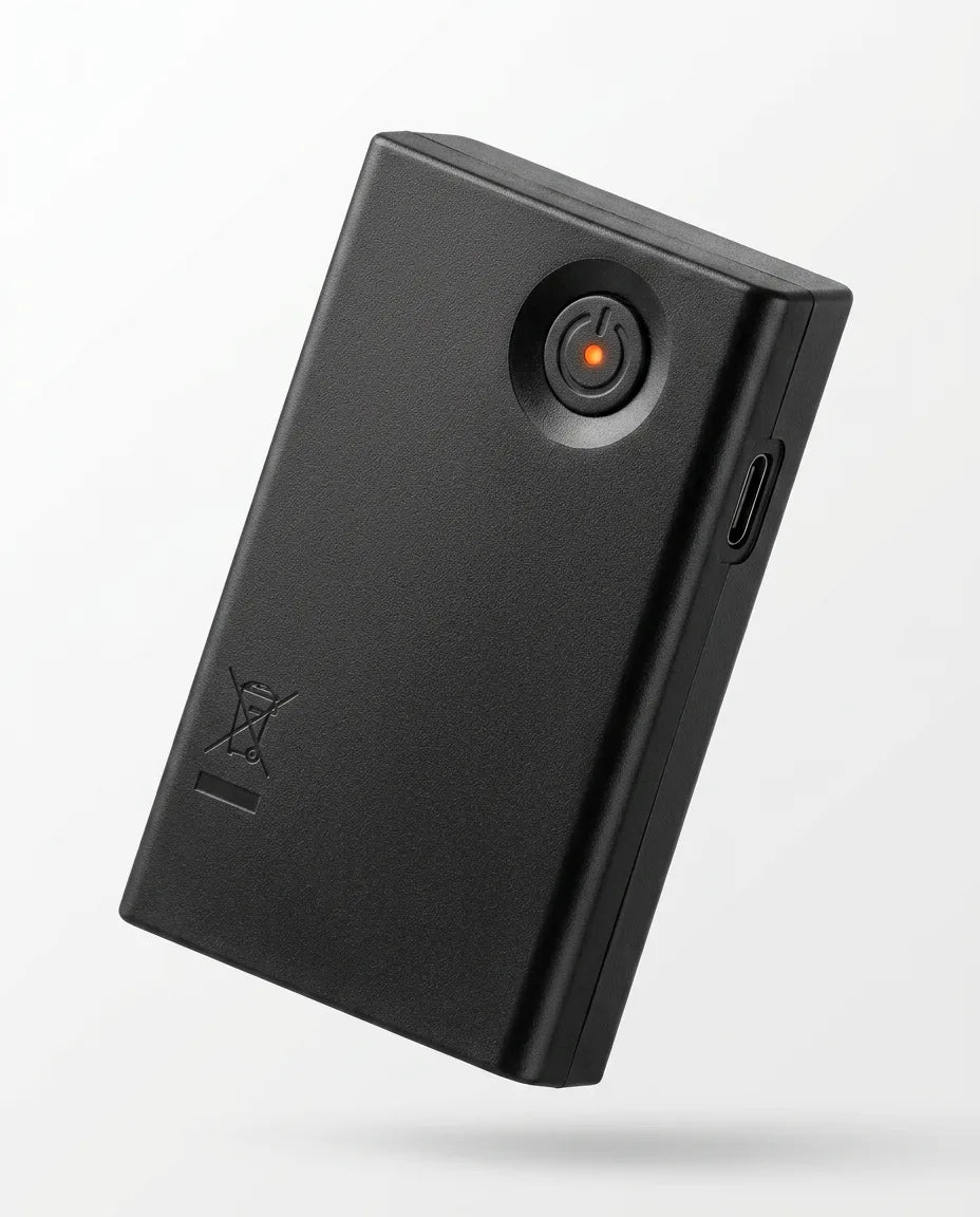 充電式ヒーターソックス – バッテリーパックのクローズアップ