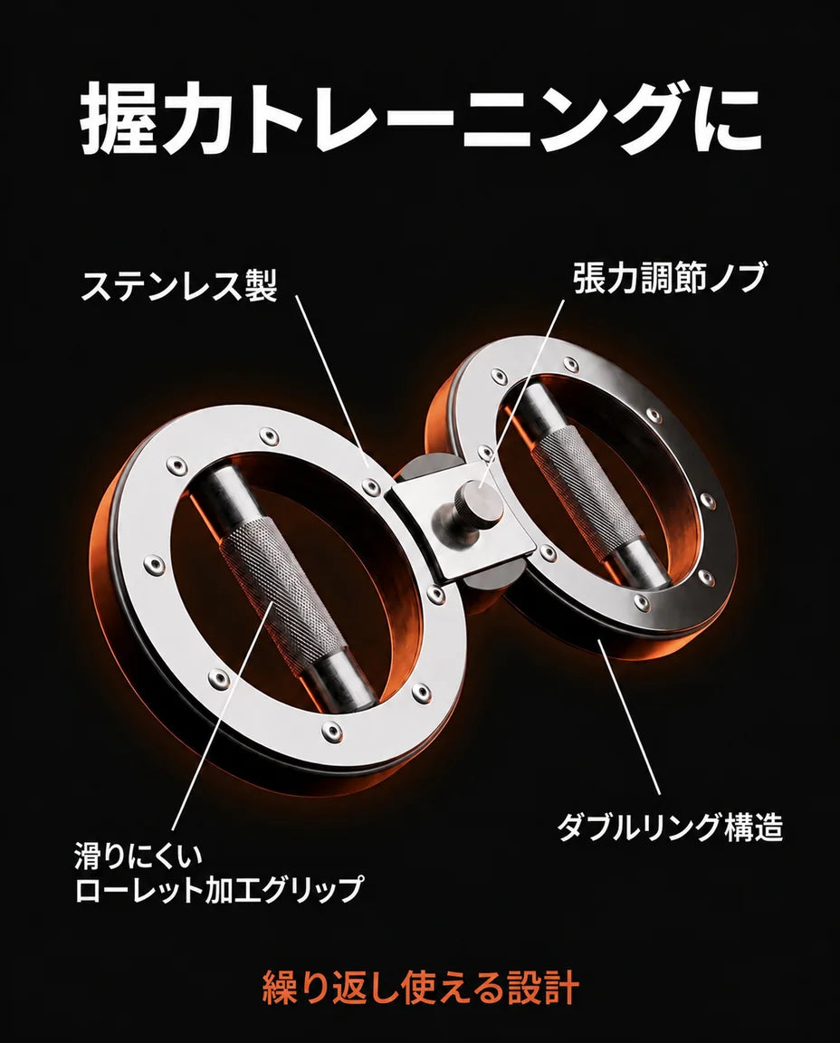 負荷調節式ハンドトレーナー – 手首、前腕、握力のトレーニングに、商品画像8