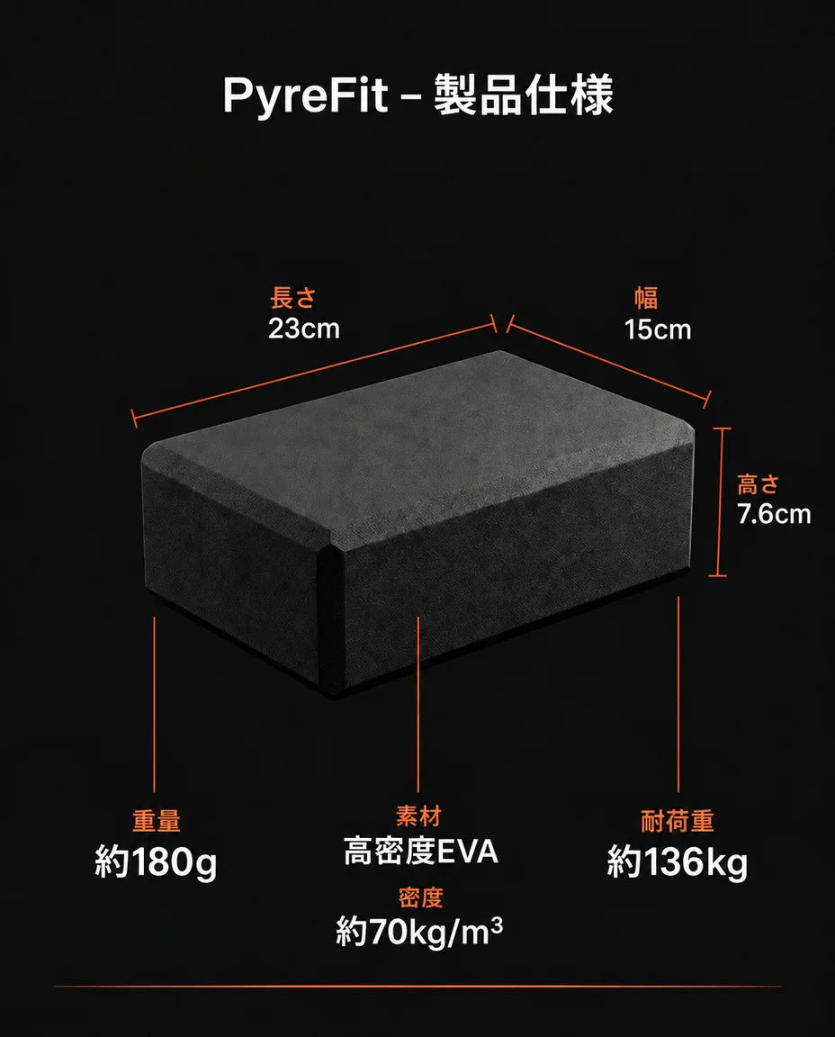EVAフォーム製ヨガブロック 2個セット｜ヨガやピラティスの安定と姿勢をサポート、商品画像8
