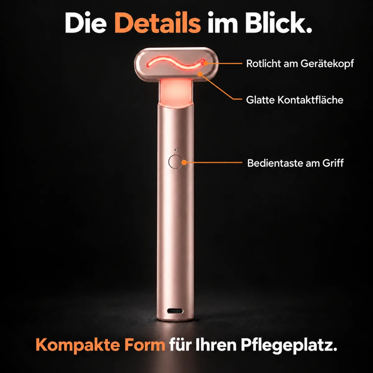 Rotlicht-Gesichtsgerät – Produktdetails mit Erklärung