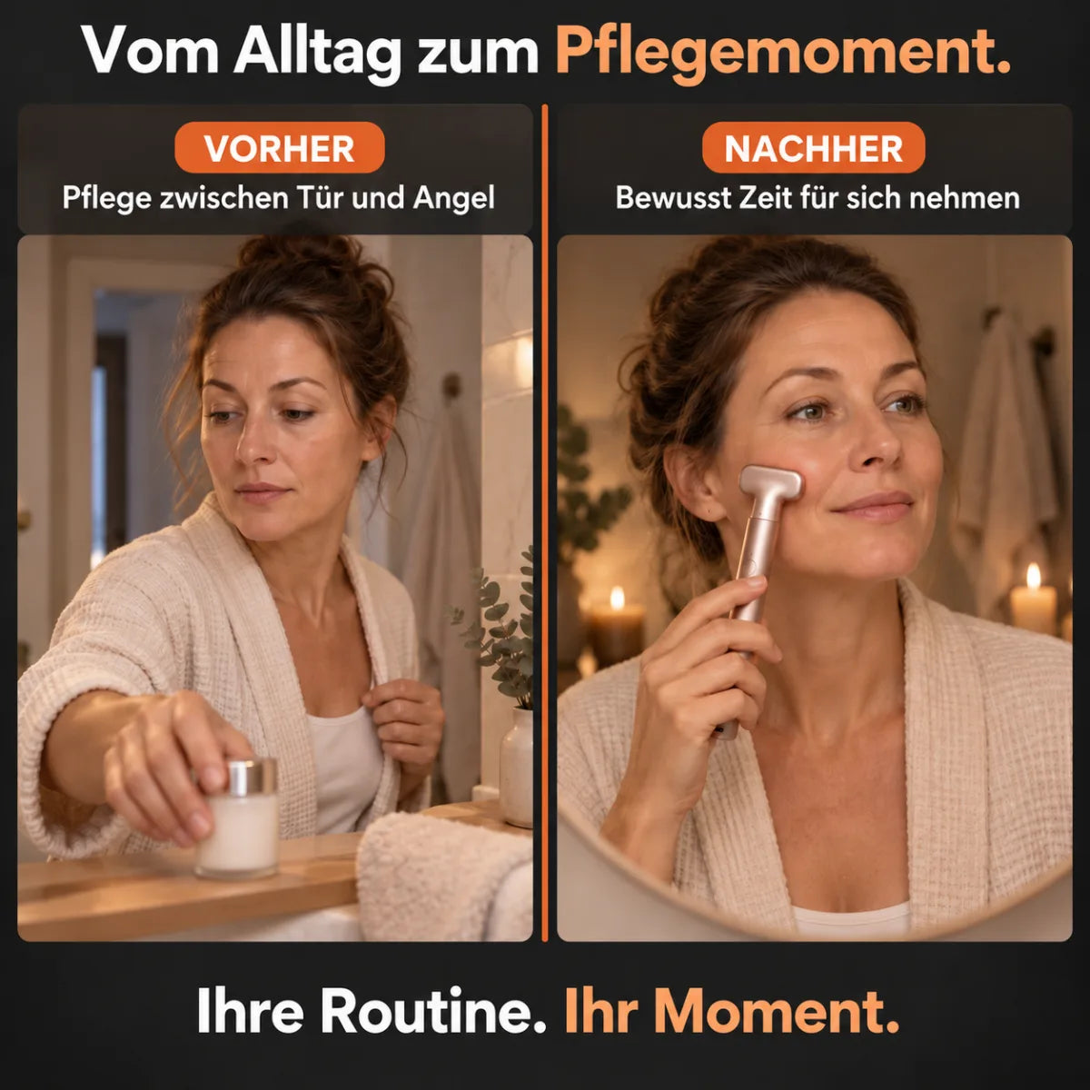 Rotlicht-Gesichtsgerät – Vom Alltag zum Pflegemoment
