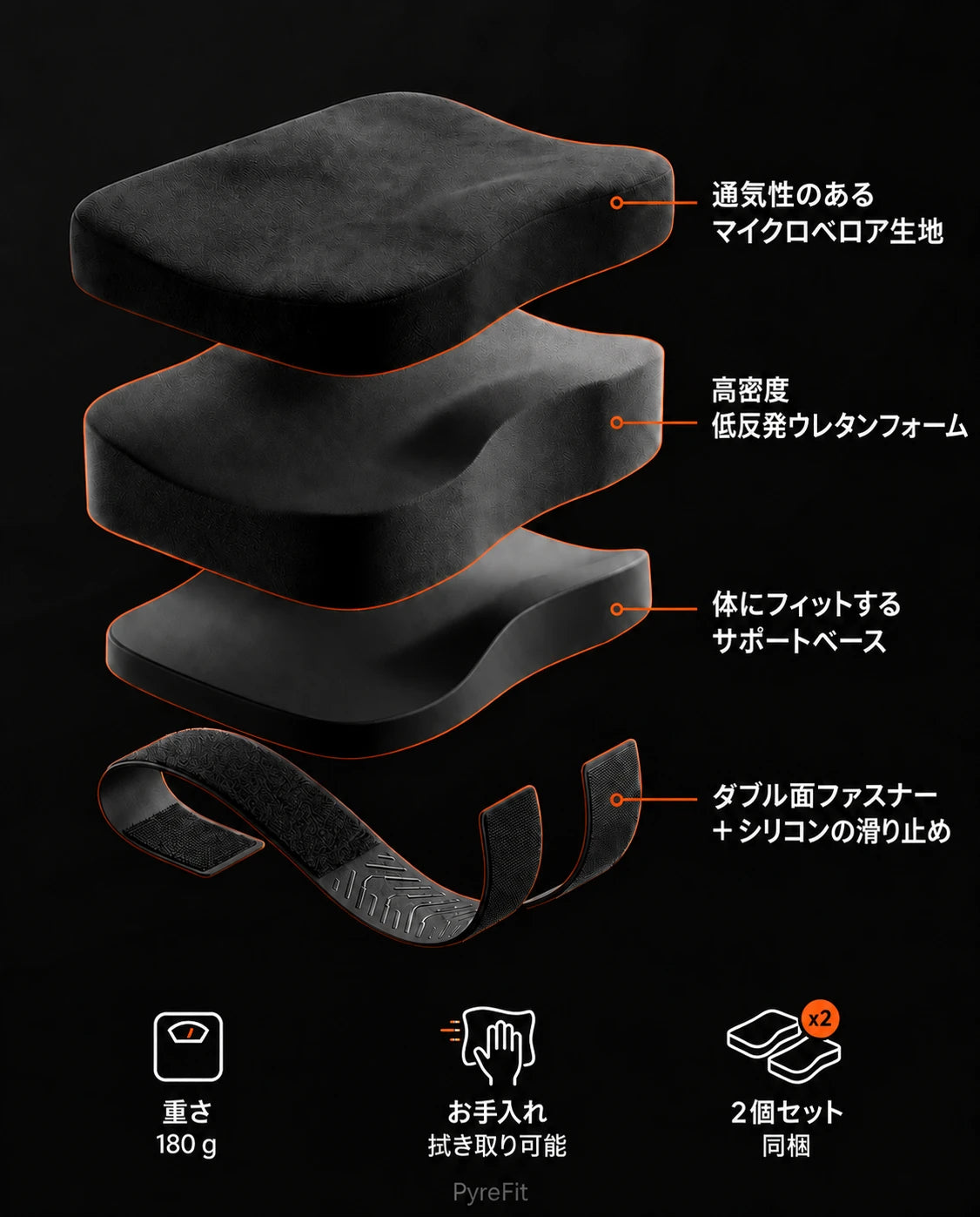 アームレストクッション2個セット—オフィスチェアやゲーミングチェア用の柔らかなパッド、商品画像10