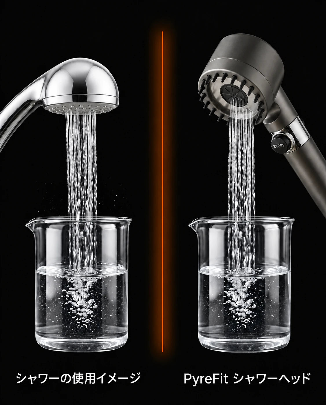 硬水向けフィルター付きシャワーヘッド—高水圧、工具不要で取り付け、商品画像9