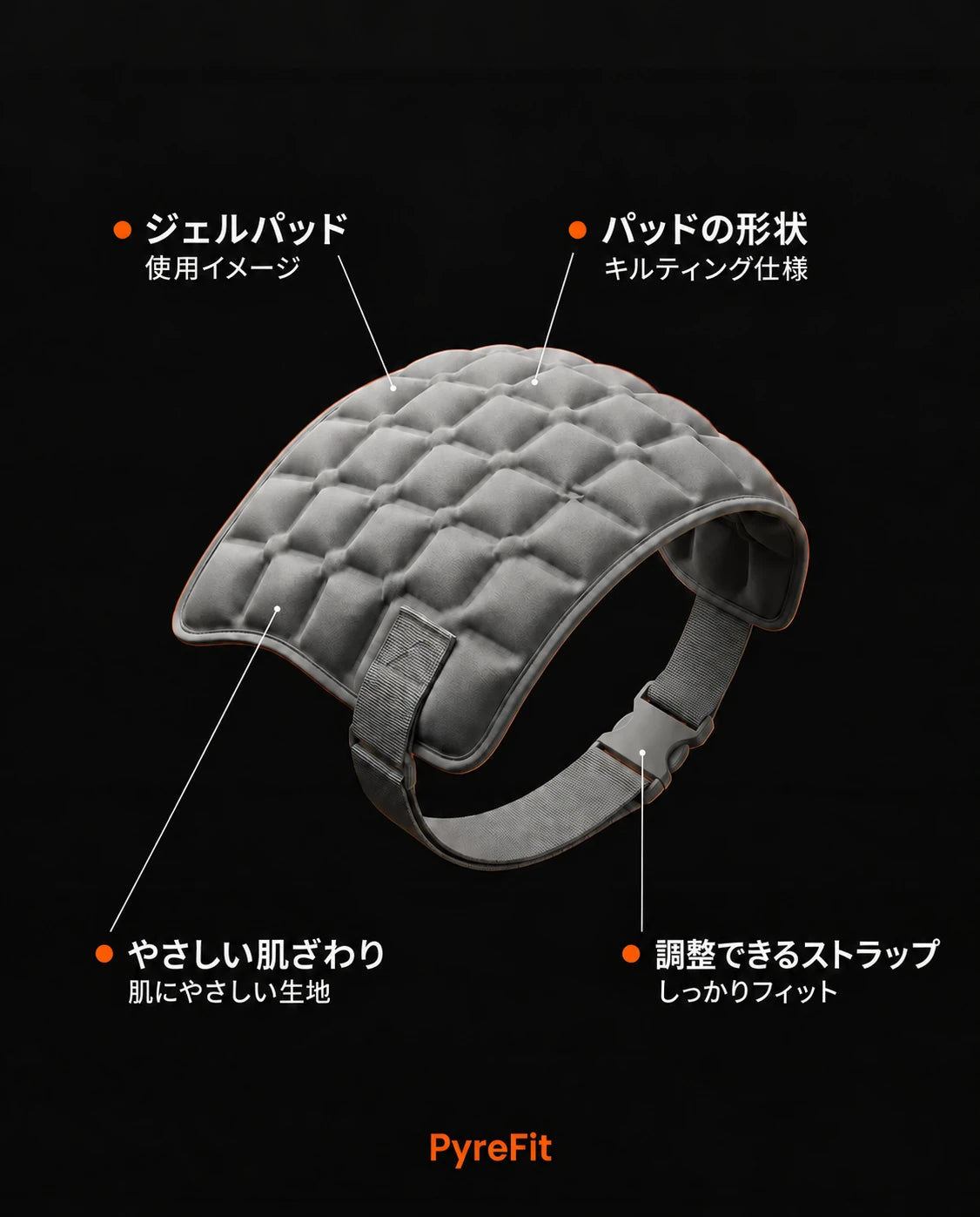 柔軟な温冷パッド – 形状と寸法のインフォグラフィック