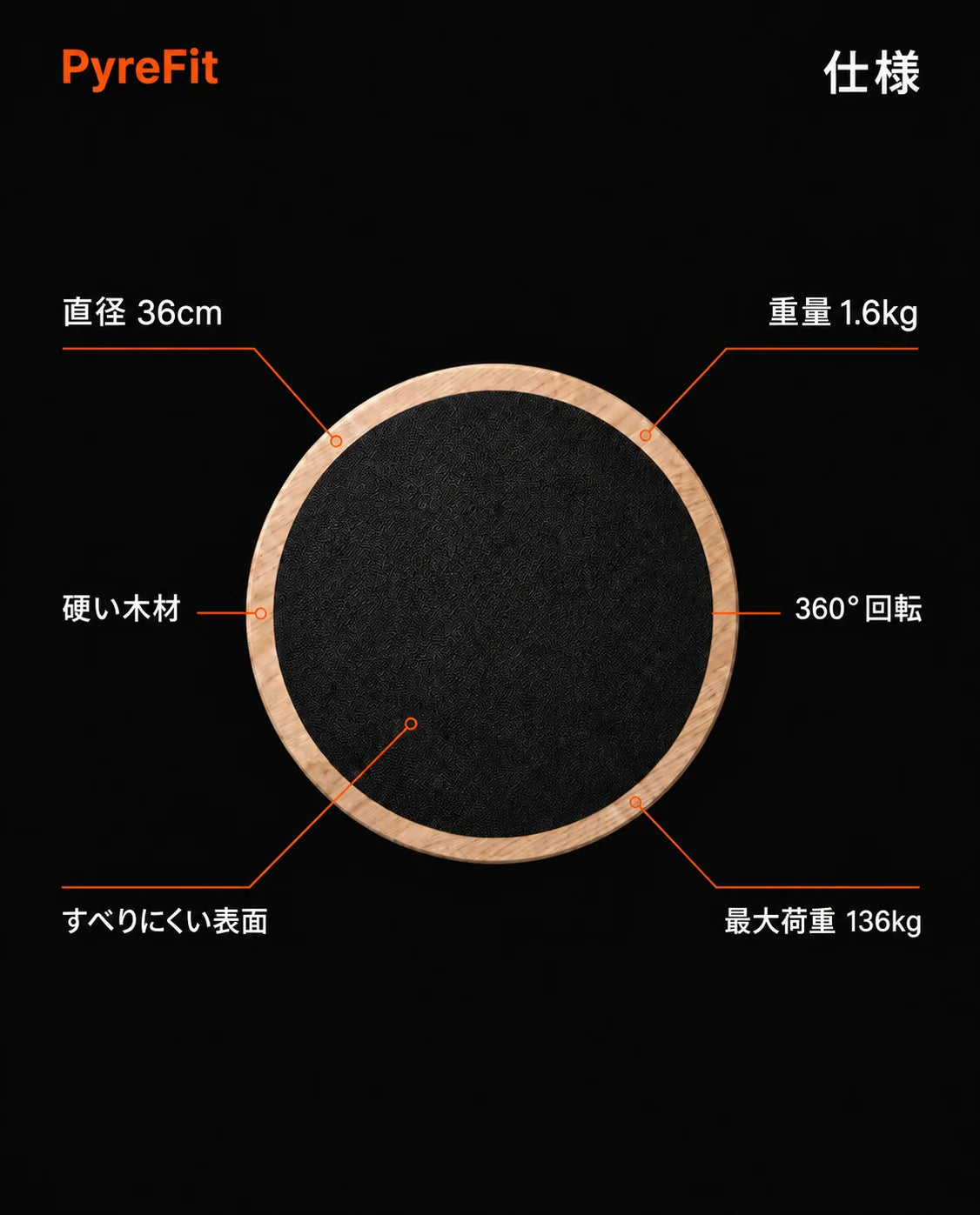 回転式プラットフォーム付きバランスボード—安定性と協調性のトレーニング、商品画像7