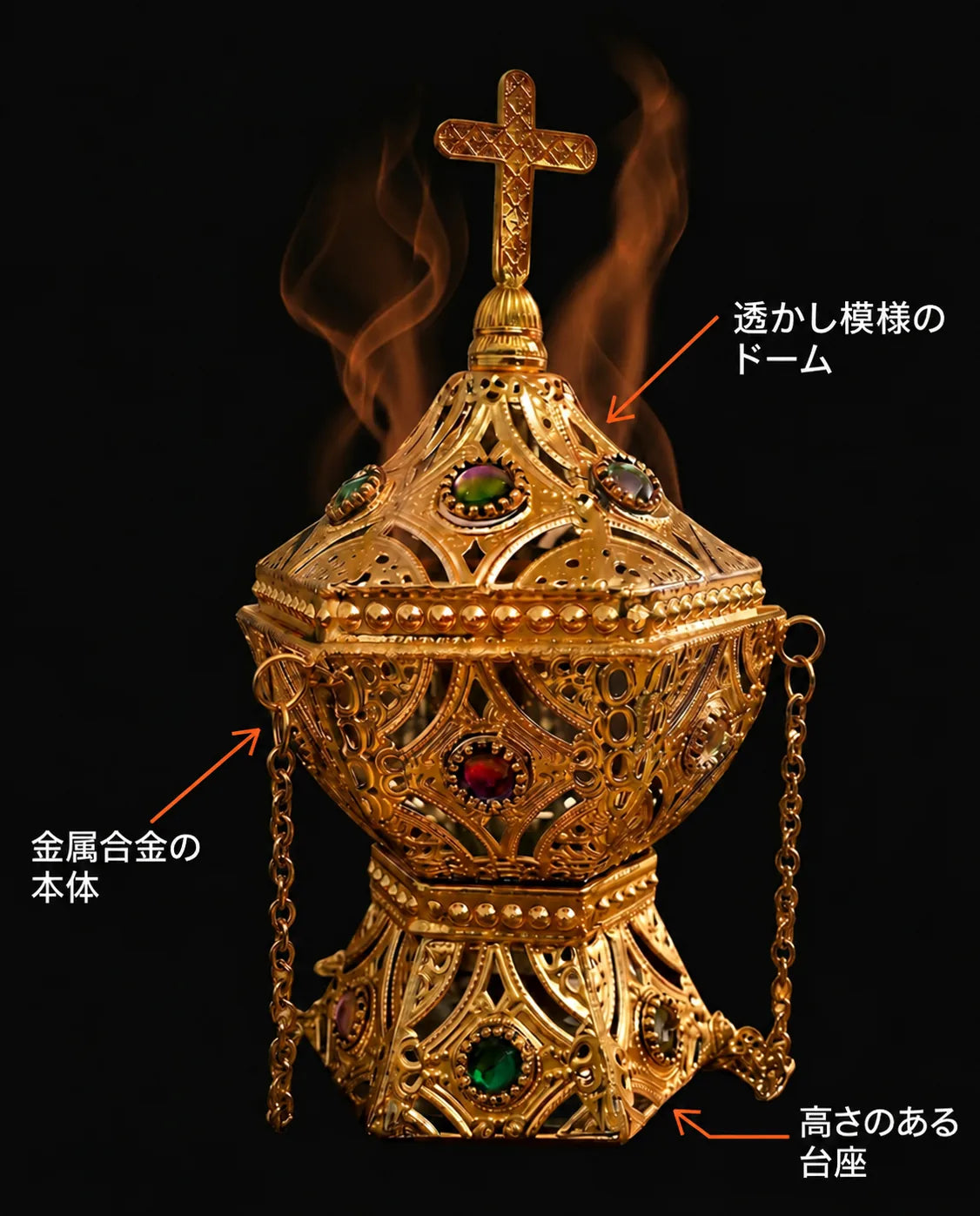吊り下げ式お香立て – 瞑想やヨガ向けの装飾的な器、商品画像11