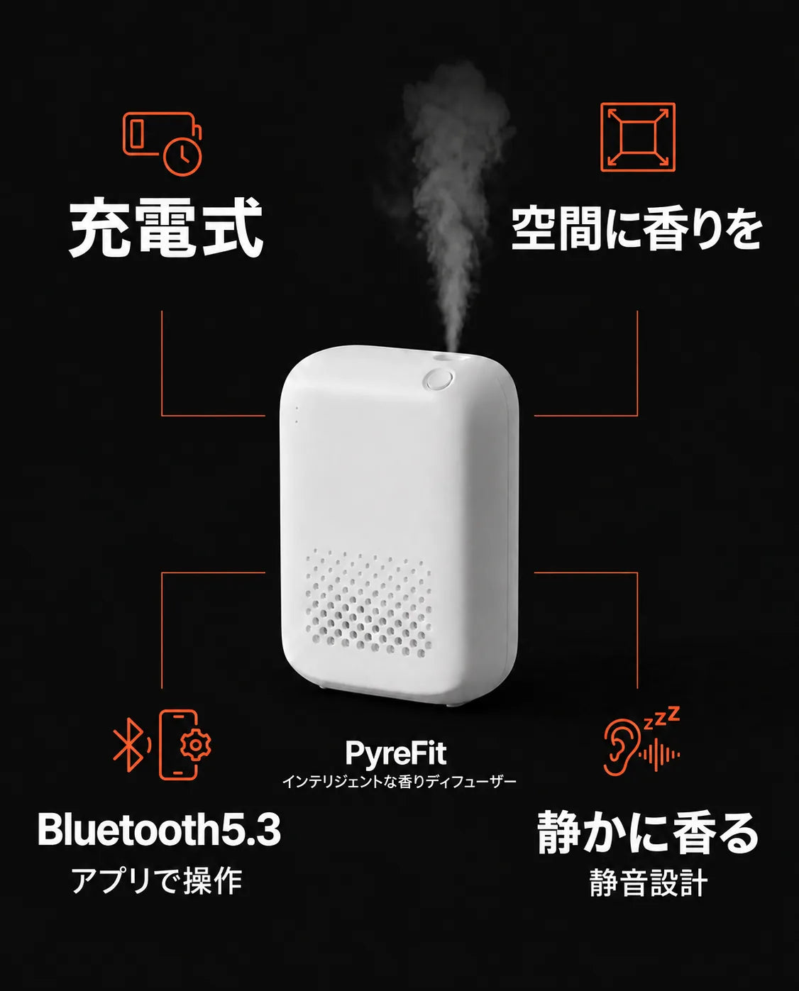 壁掛け式アロマディフューザー—あらゆる部屋に使えるBluetooth芳香システム、商品画像10