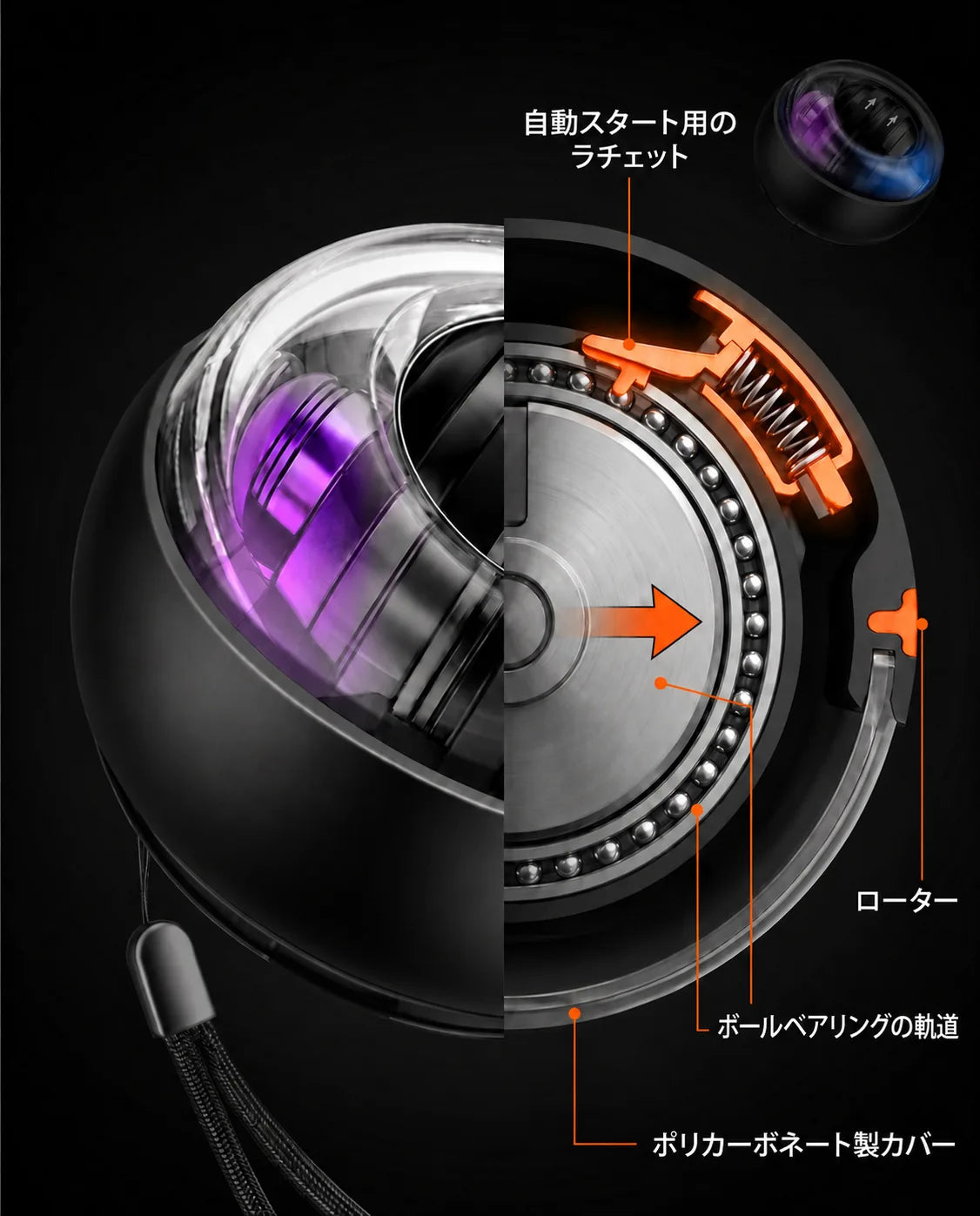 ジャイロ式ハンドトレーナー｜手、手首、前腕の握力トレーニング、商品画像12