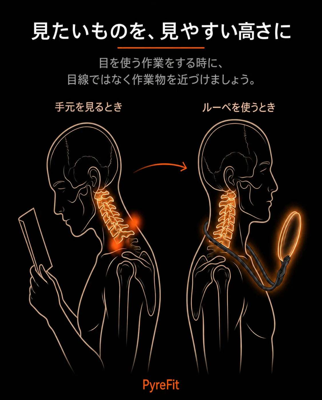 首掛け式ルーペ｜手を使わずに使える3倍拡大鏡、縫い物や手芸、小さな文字に、商品画像13
