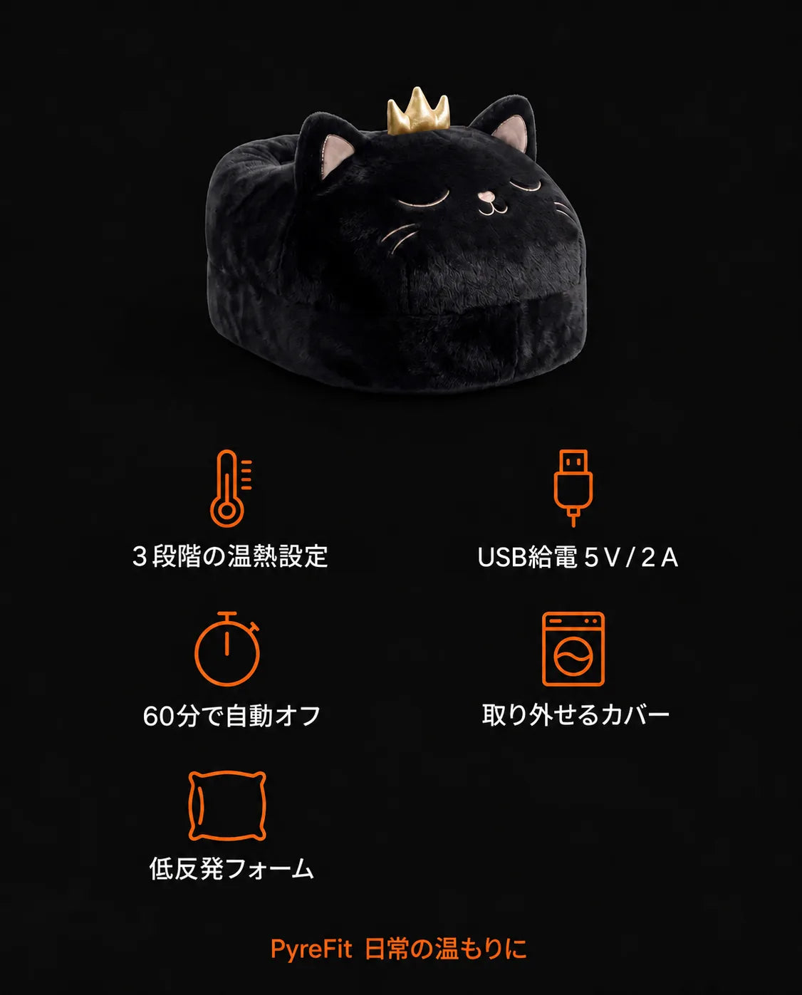 猫型シェルパ足温器 – 表示されたモードの一覧