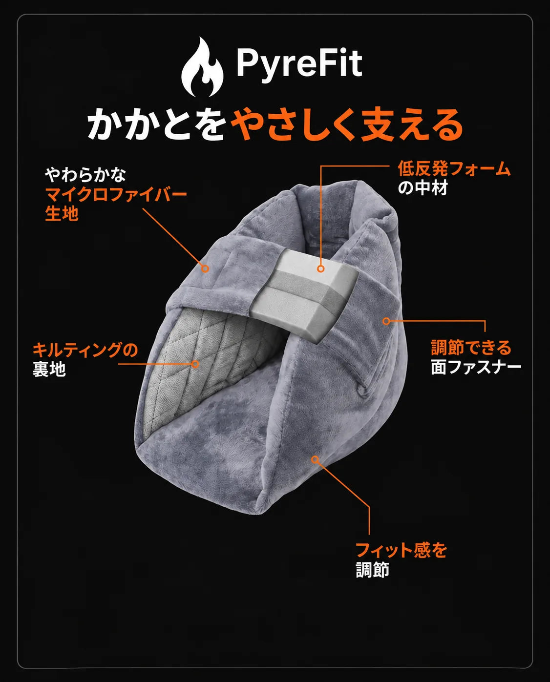 履くタイプのかかとクッション – 休息中の疲れたかかとを柔らかくサポート、商品画像9