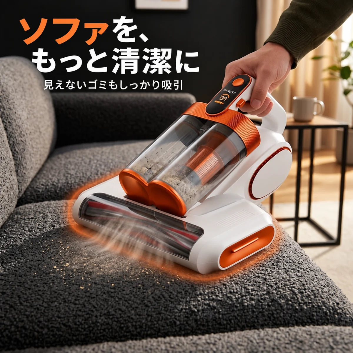 マットレス・ソファ・布張り家具用ダニクリーナー – 強力な吸引力で布製品のほこりを吸引、商品画像3