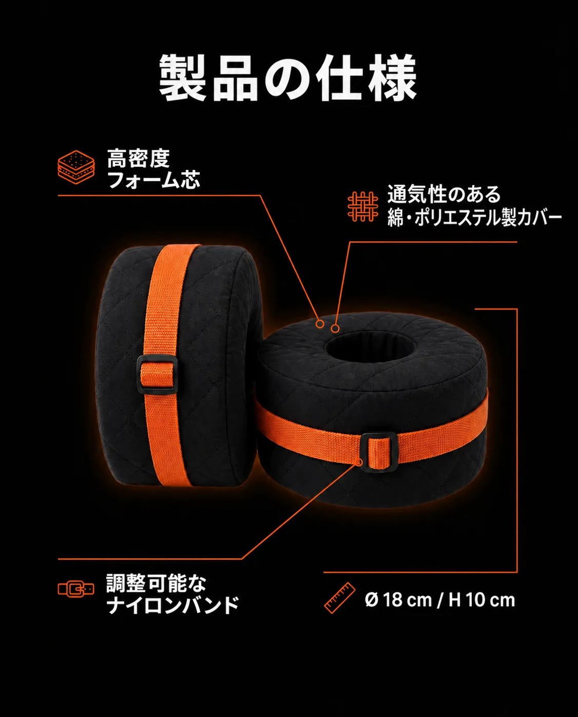 柔らかいフォーム製レッグピロー – 足や足首を高くするためのクッション付きサポート、商品画像7