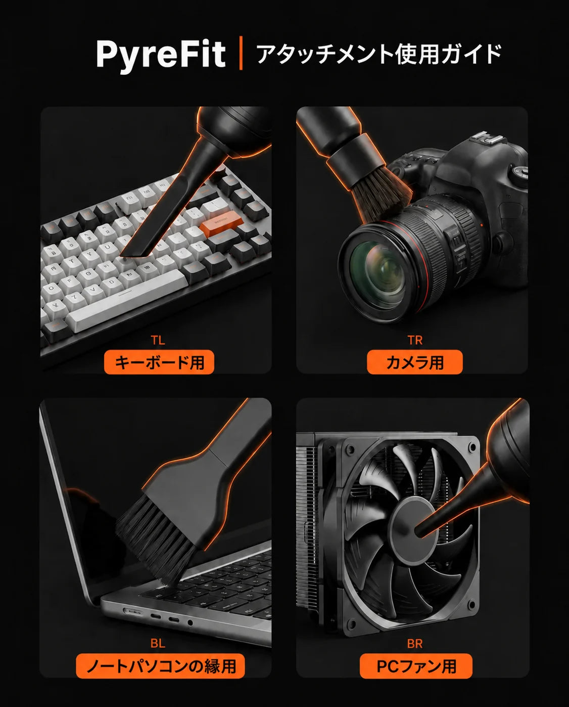 ミニハンディ掃除機・エアダスター – キーボード、電子機器、車内のコードレス清掃、商品画像11