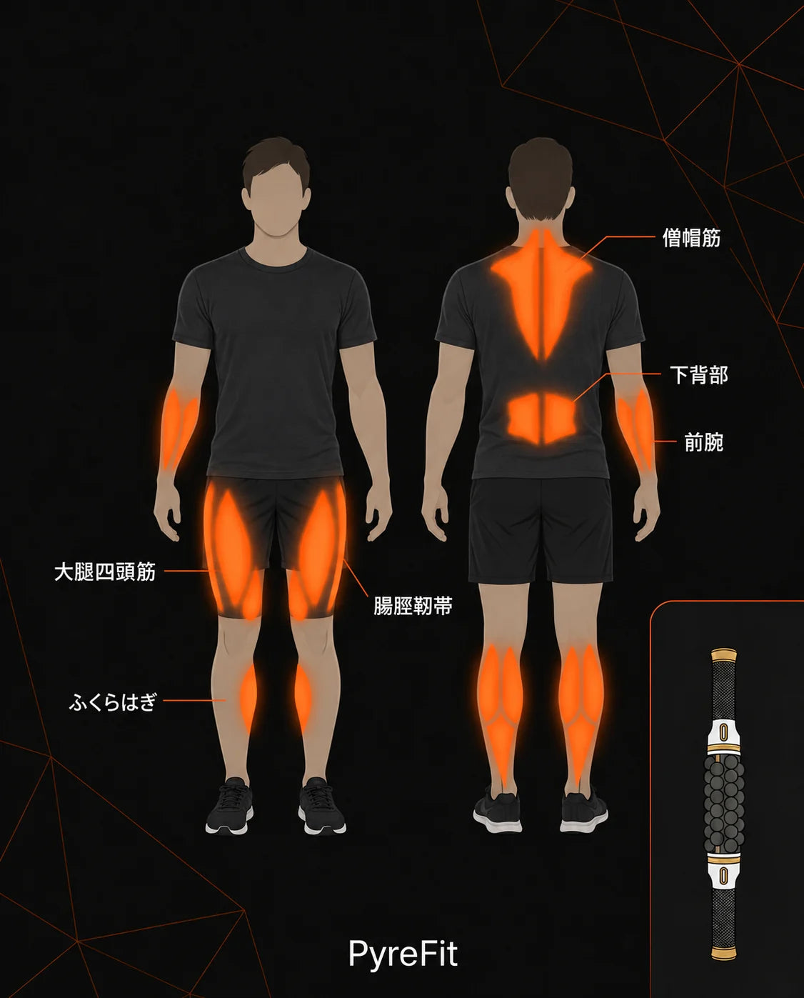 電動マッサージローラー – ふくらはぎ、太もも、前腕用の電動マッサージスティック、商品画像12