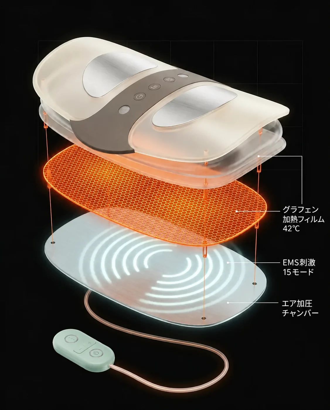 ベルト型背中用マッサージャー – 腰の下部に温熱と振動、商品画像12