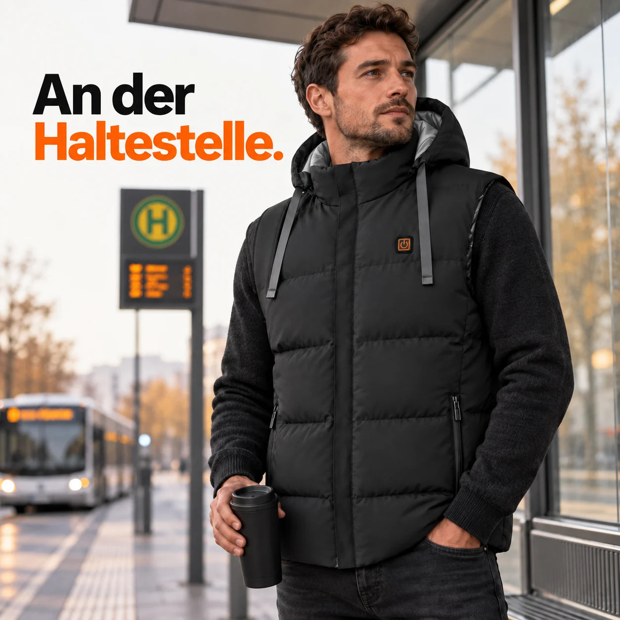 PyreFit Horizonor – Beheizbare Unisex-Weste mit Kapuze