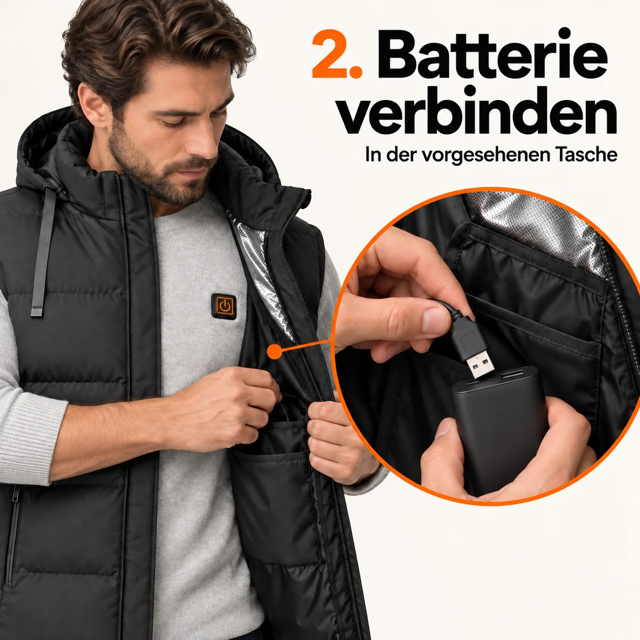 PyreFit Horizonor – Beheizbare Unisex-Weste mit Kapuze