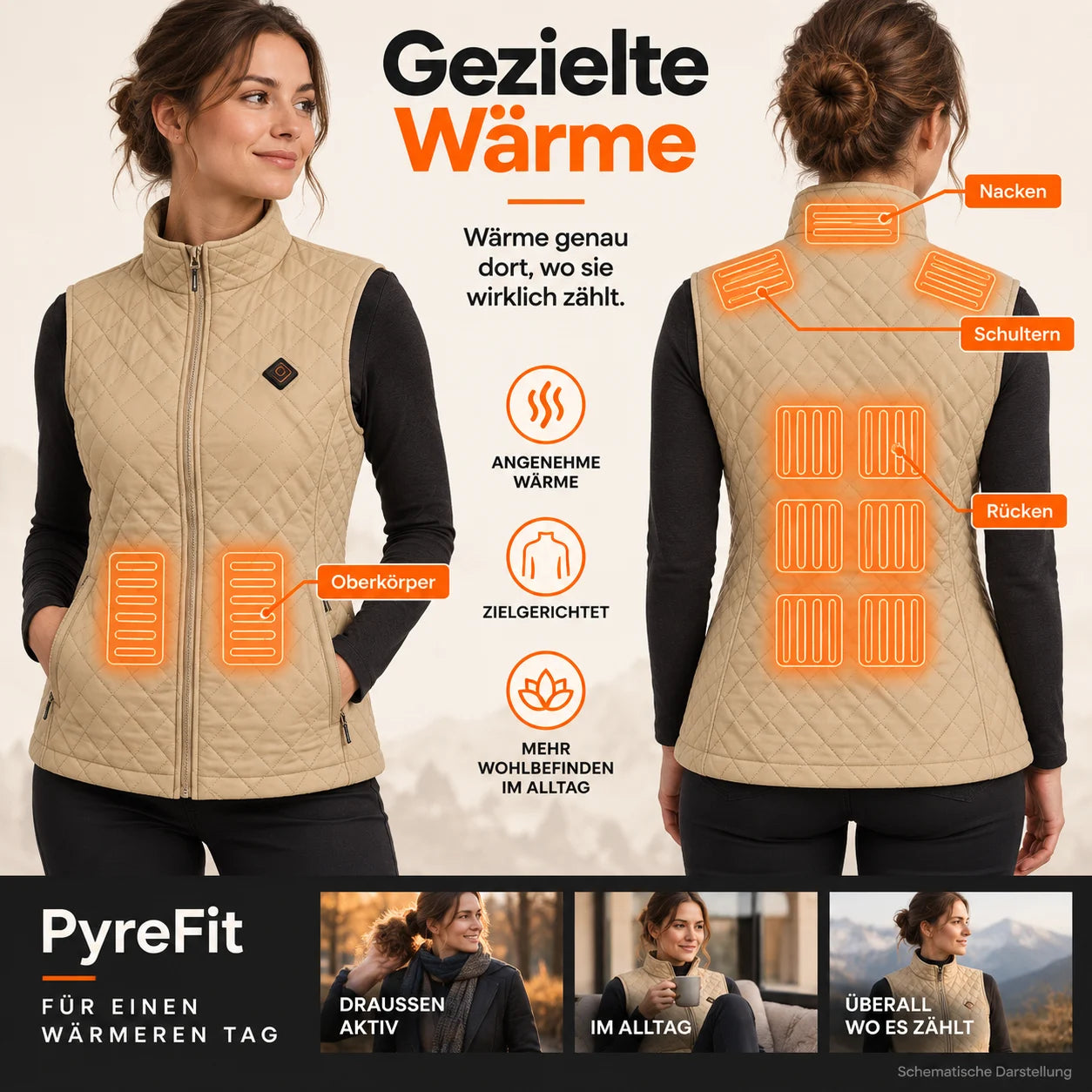 PyreFit Librato – Beheizbare Damenweste