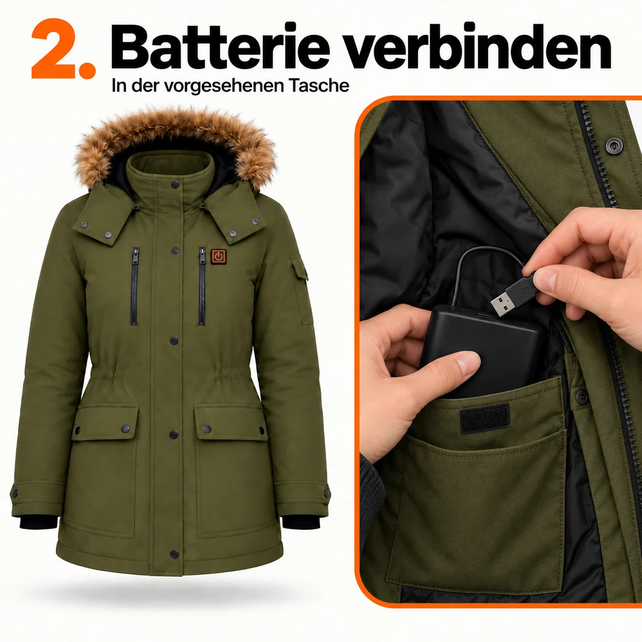 PyreFit Apexor – Beheizbarer Wintermantel für Damen