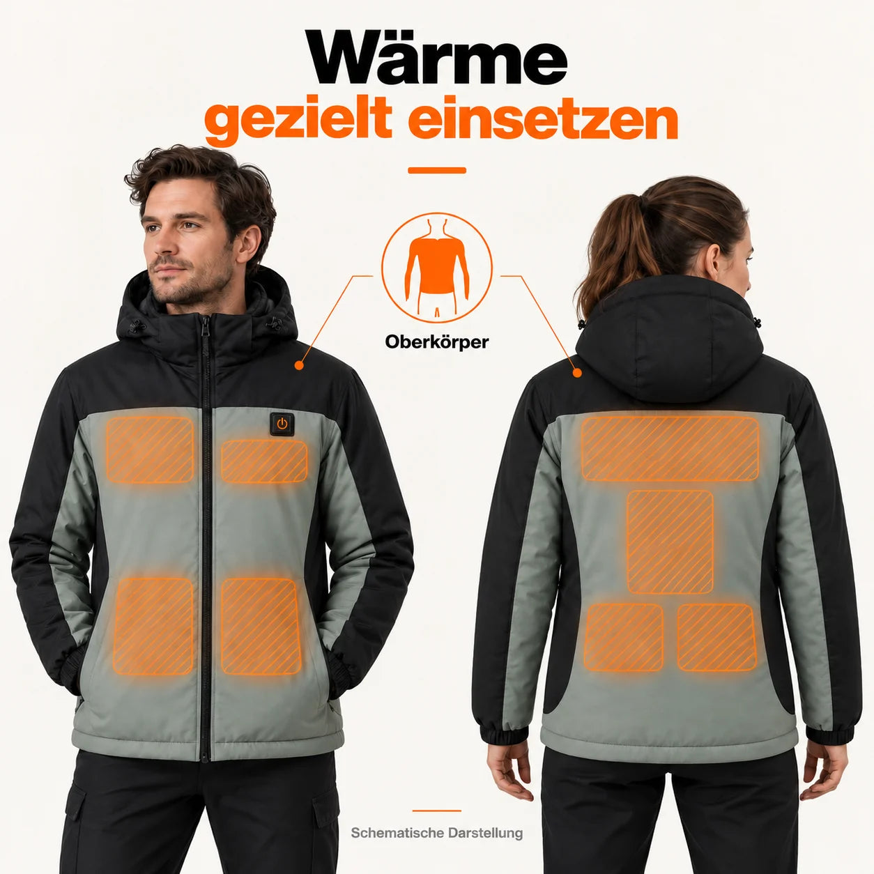 PyreFit Schiefer – Beheizbarer Unisex-Parka