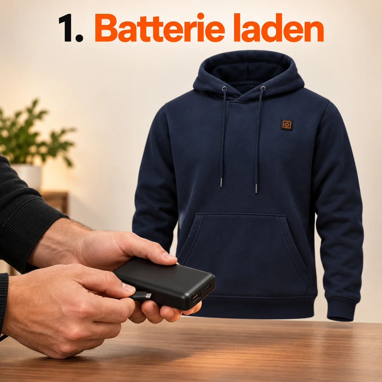 PyreFit Zippa – Beheizbarer Herrenhoodie