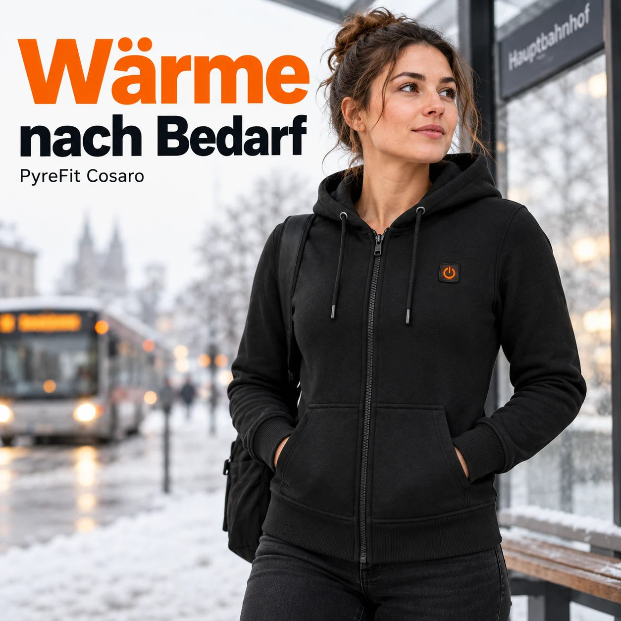 PyreFit Cosaro – Beheizbare Damenjacke aus Sweatstoff