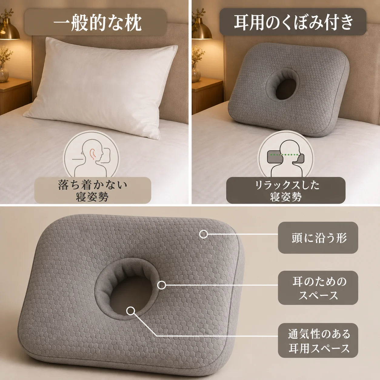 妨げられる睡眠から → 休まるひとときへ