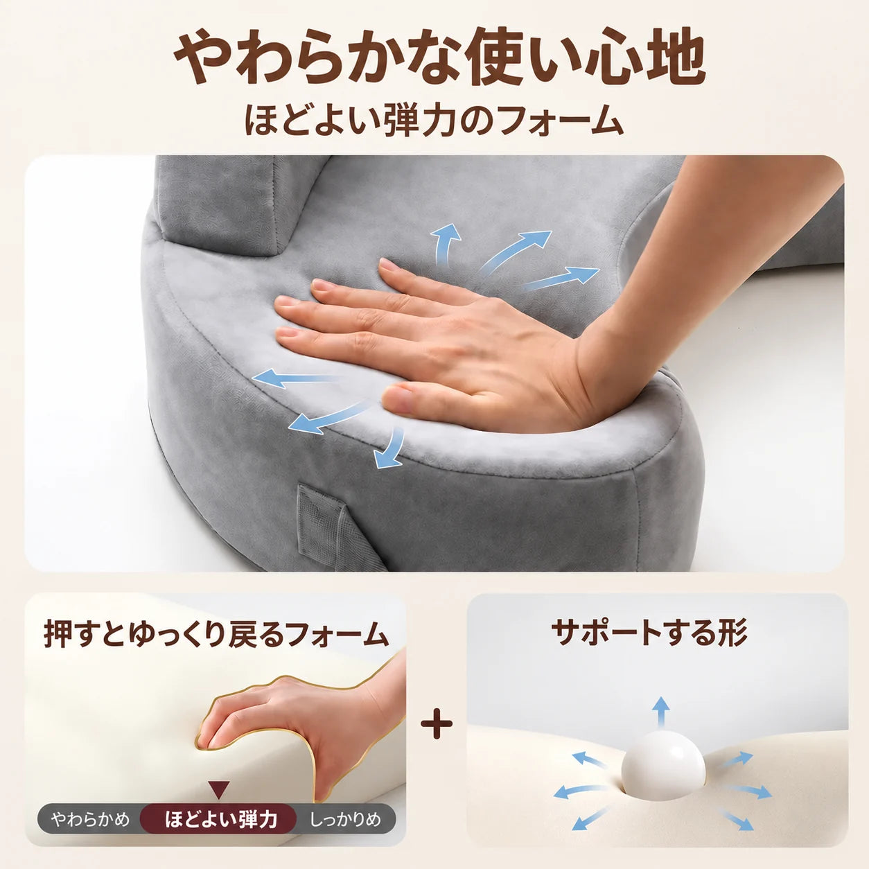 安定した支えのある設計