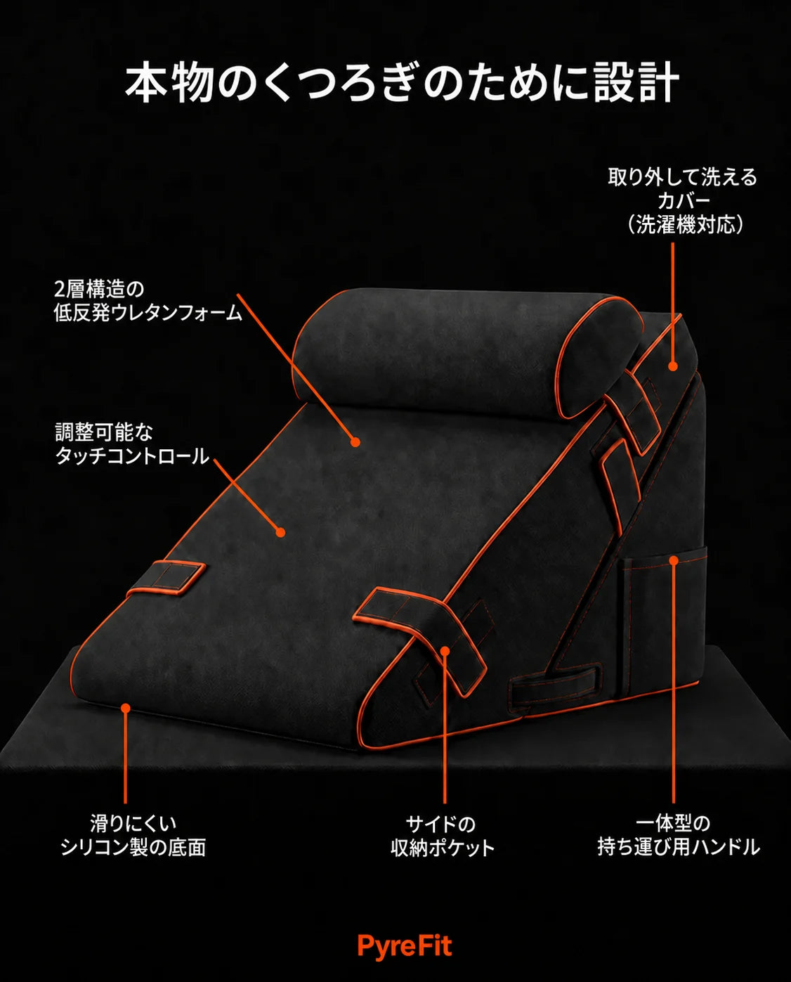 モジュール式ウェッジクッションシステム – 睡眠、読書、休息に合わせて高さを調節、商品画像9