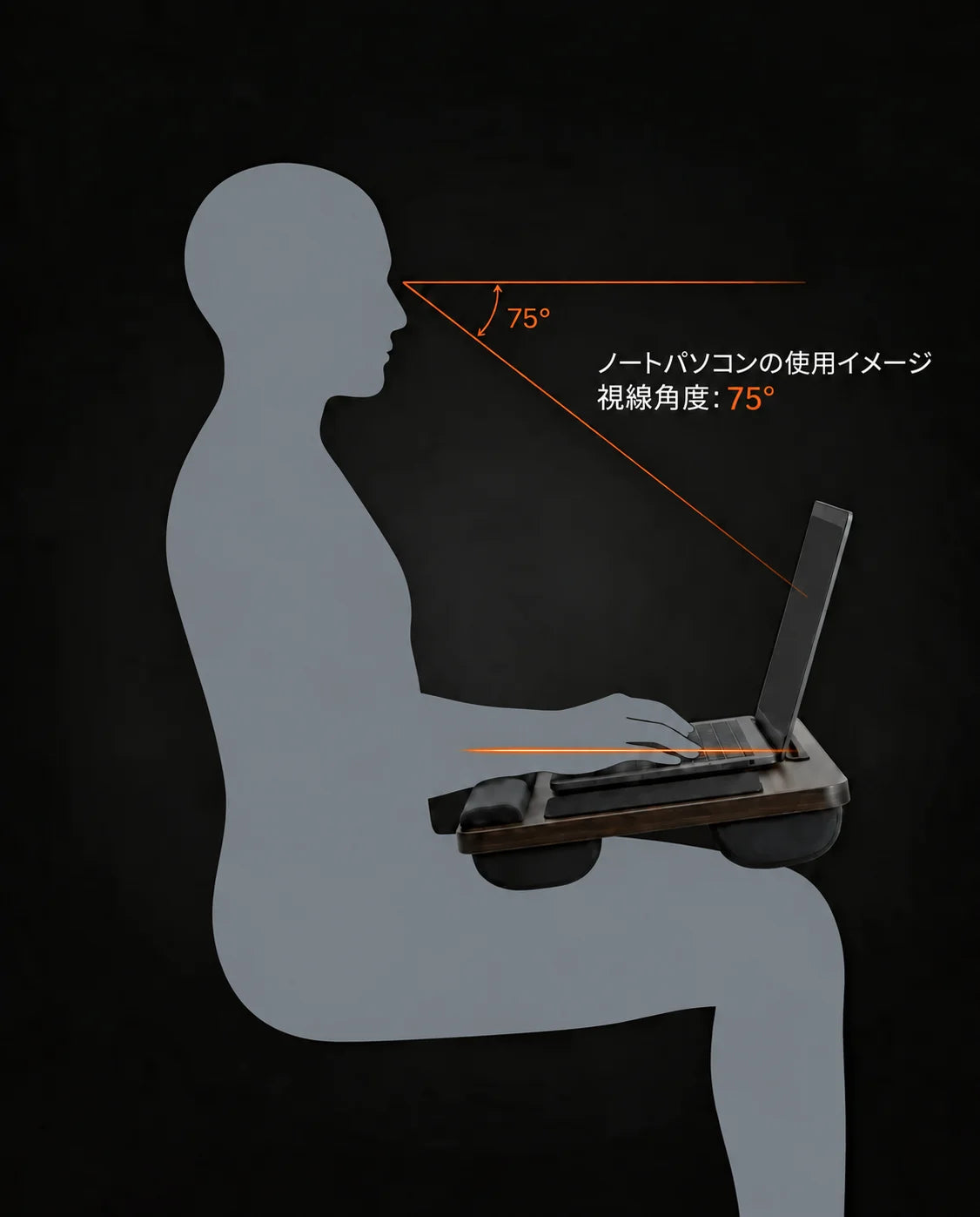 ベッド・ソファ用ラップトップクッション – マウス用スペース付きの安定した台、商品画像12