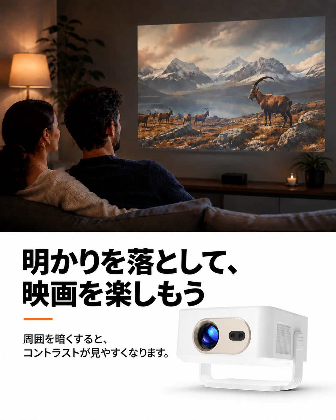 ミニプロジェクター – 明かりを落として映画を楽しむ