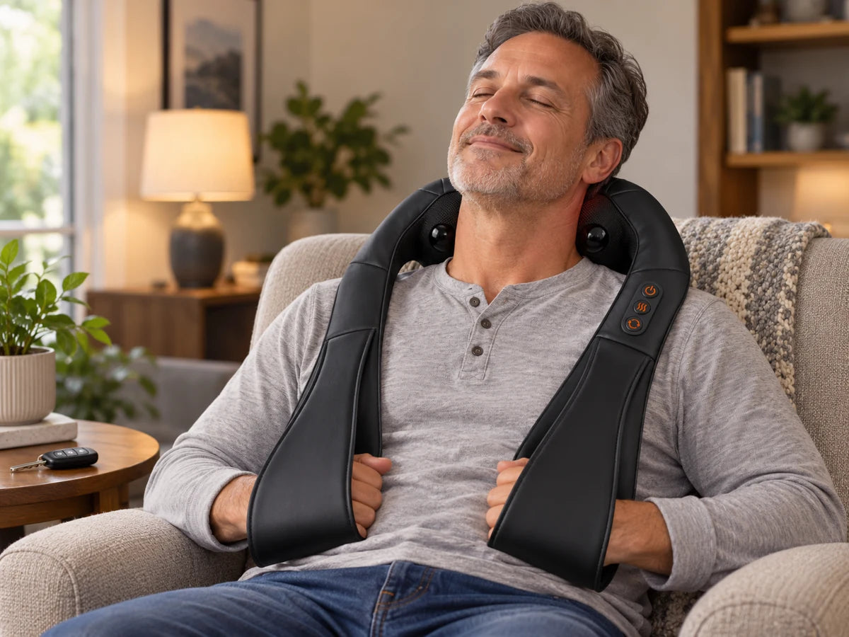Massagepause zu Hause nach einer Fahrt